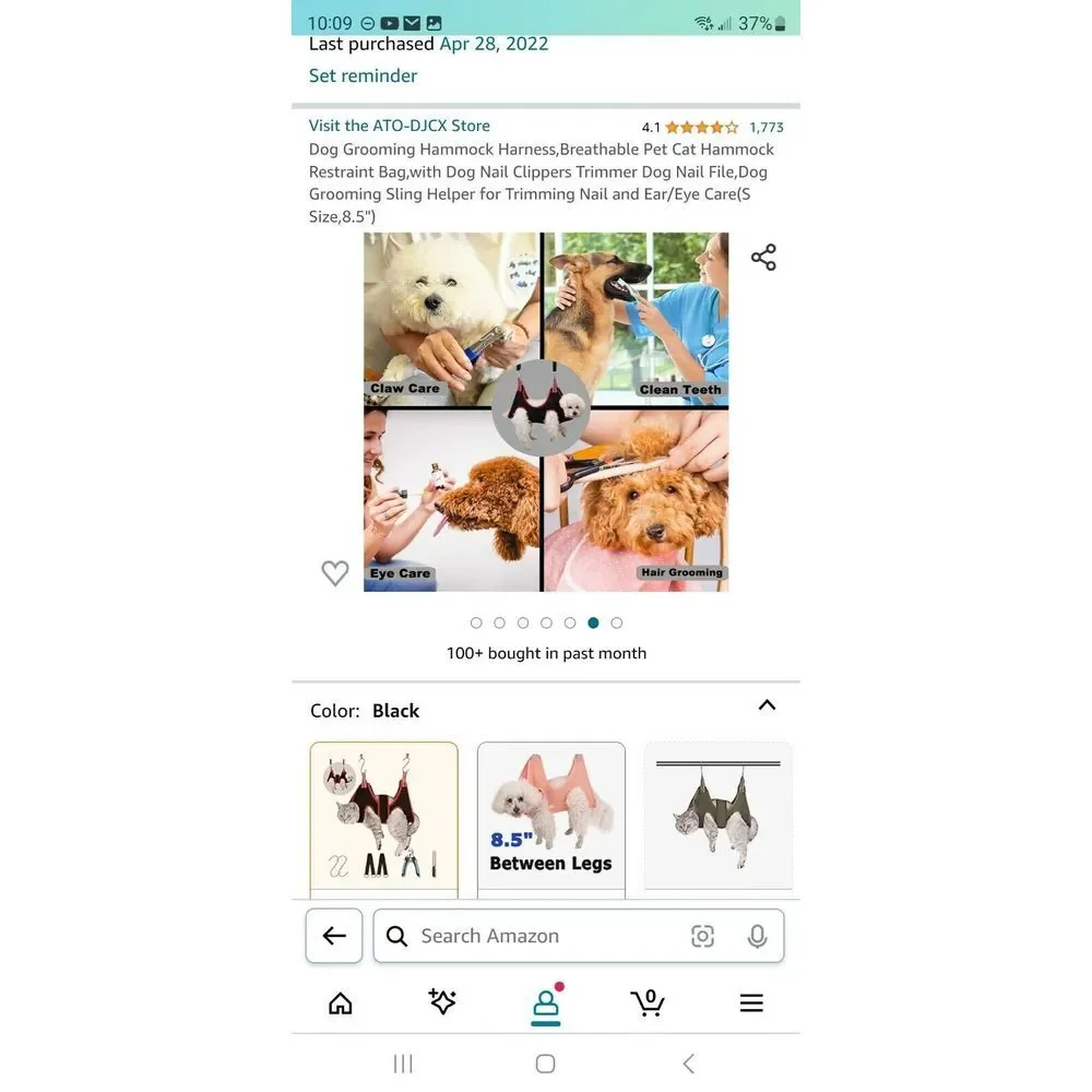 Dog Grooming Hammock Harness‎ for Nail Trimming, Pet Grooming Slingsize Small